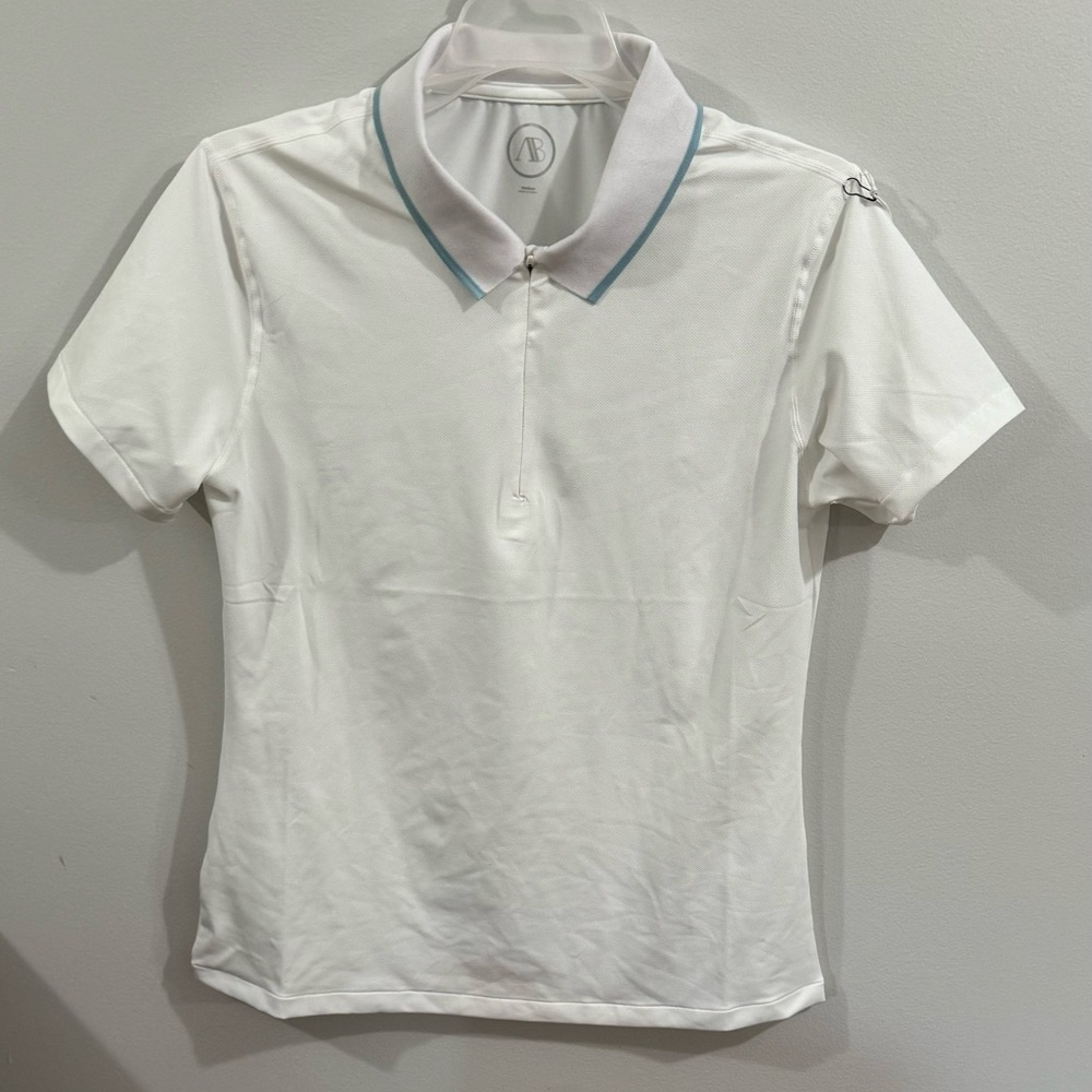 Addison Bay Active Pique Courtside Polo Short Sleeve Top Size Medium NWOT - Picture 2 of 5